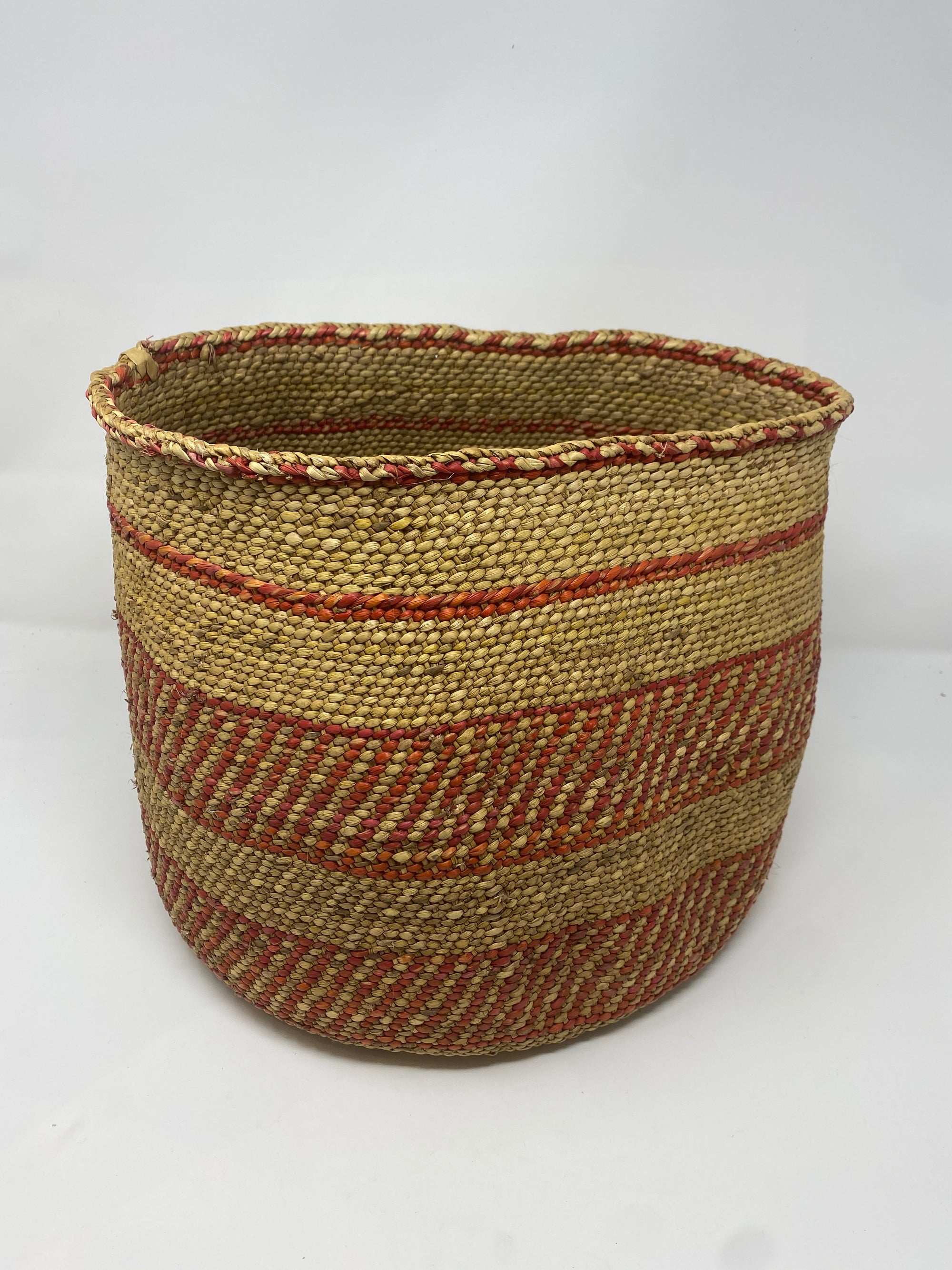 Iringa Basket - Russet Red Pattern - L