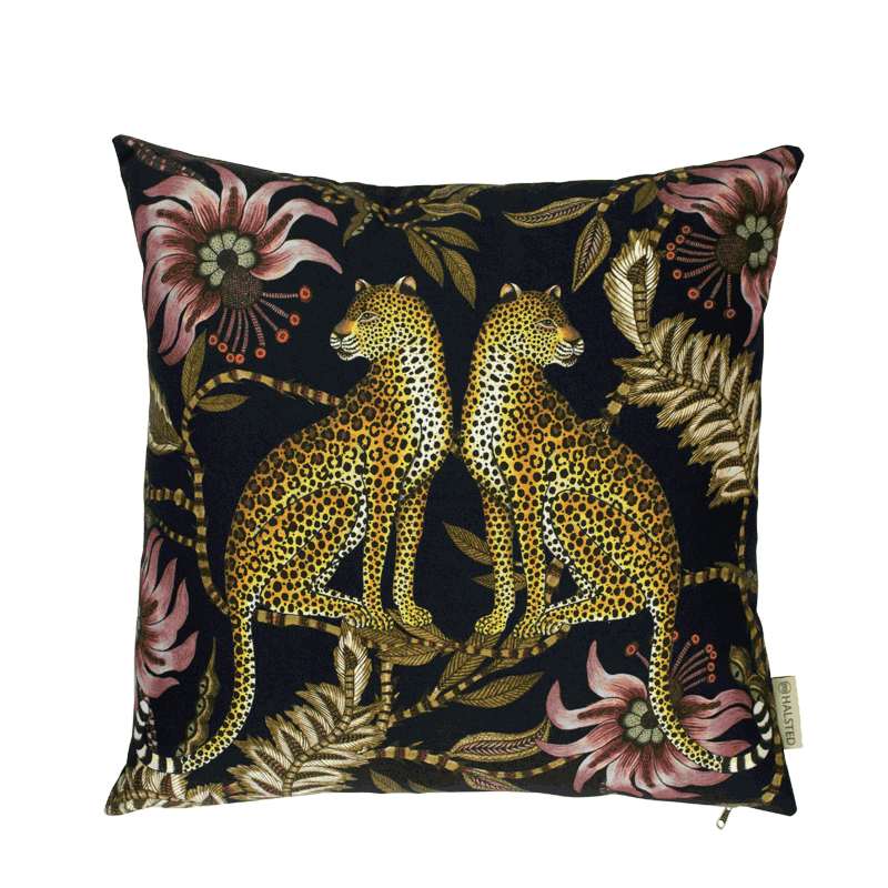 Ardmore - Lovebird Leopards Night Cushion Cover