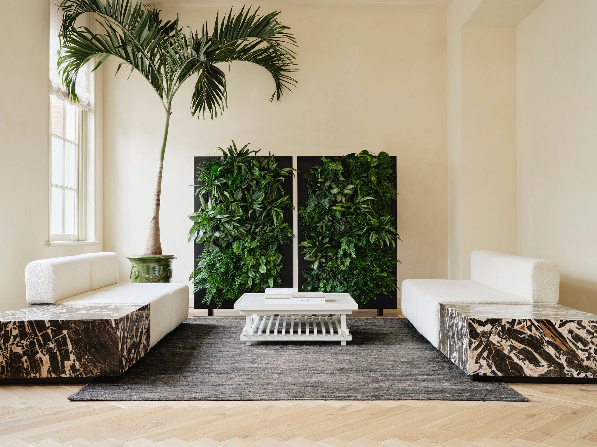 plant divider wall indoor Living Wall Divider - 180.5cm - Black