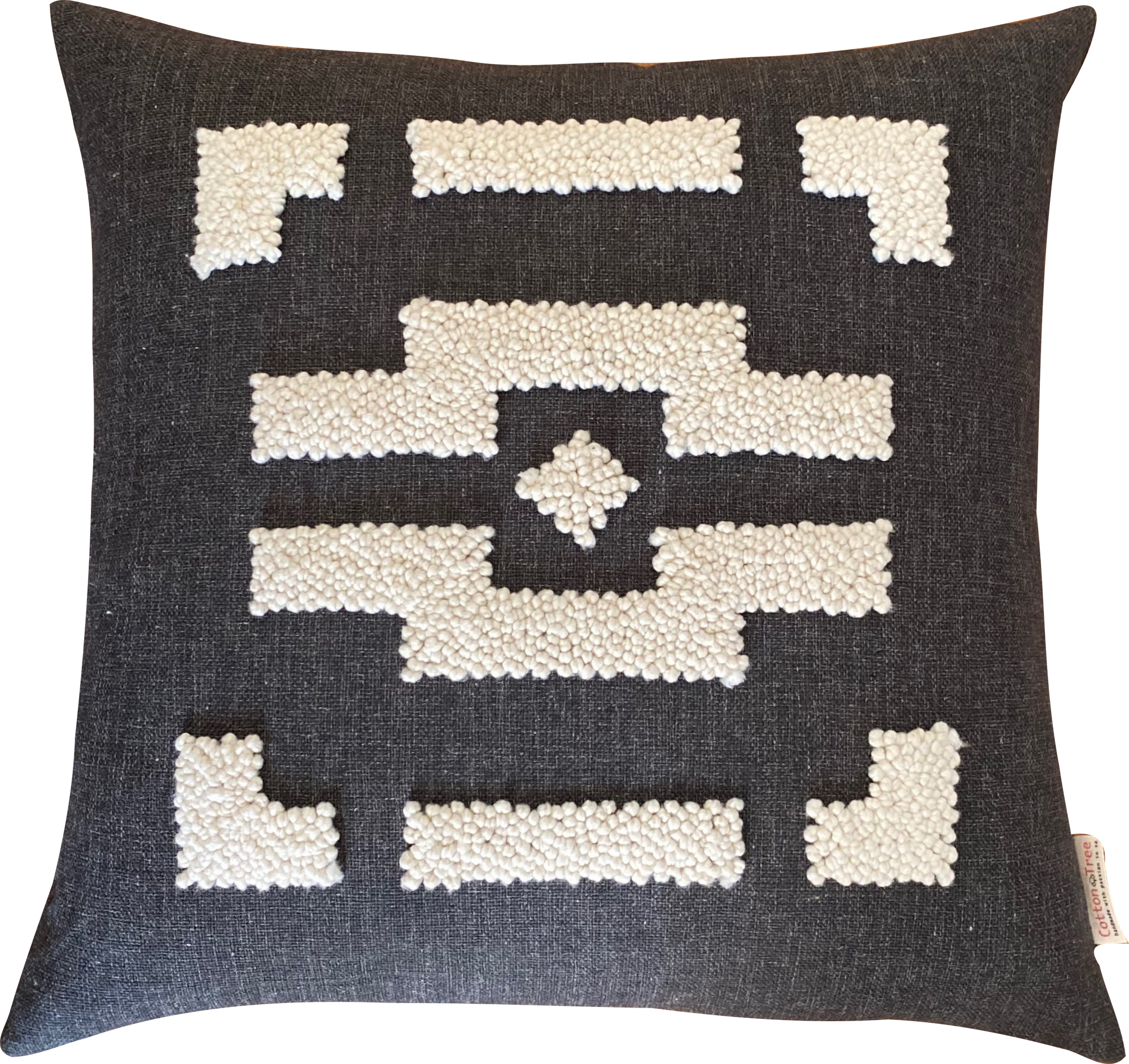 Punch Needle Cushion Cover - Ndebele Pattern 3