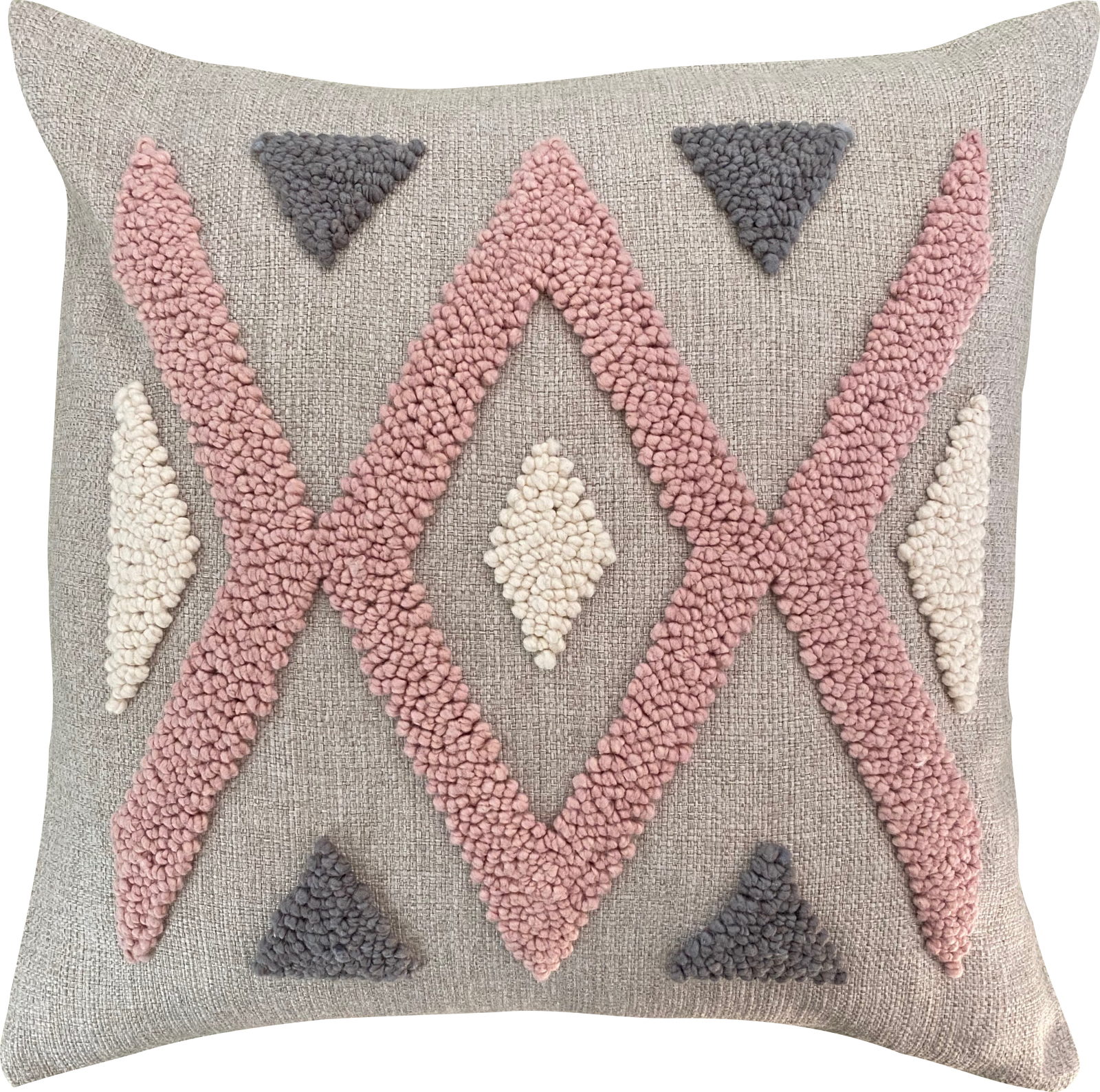 Hand-punched Ndebele-pattern cushion cover, pattern 2, 50×50cm