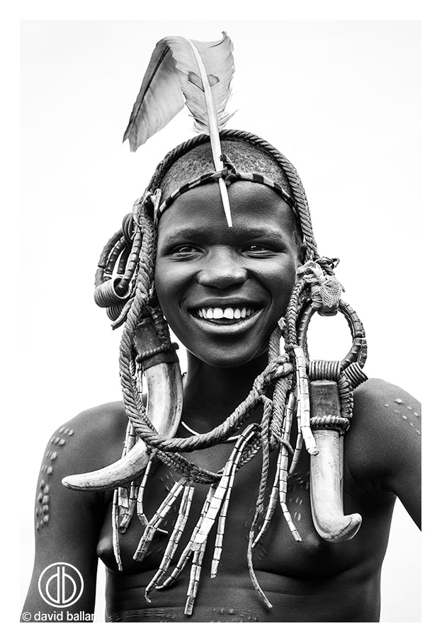 David Ballam - OMO 09 - Mursi Girl II, Omo Valley Ethiopia.