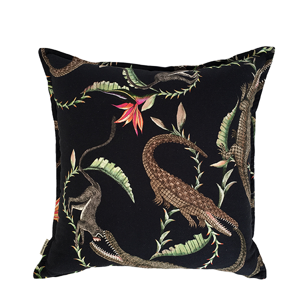 Ardmore River Chase Night Linen Cushion Cover Botanical Boys