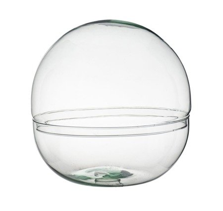 Empty small handblown glass globe terrarium vessel
