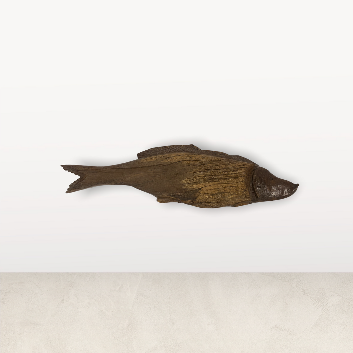 Driftwood Hand Carved Fish - (L11.6)
