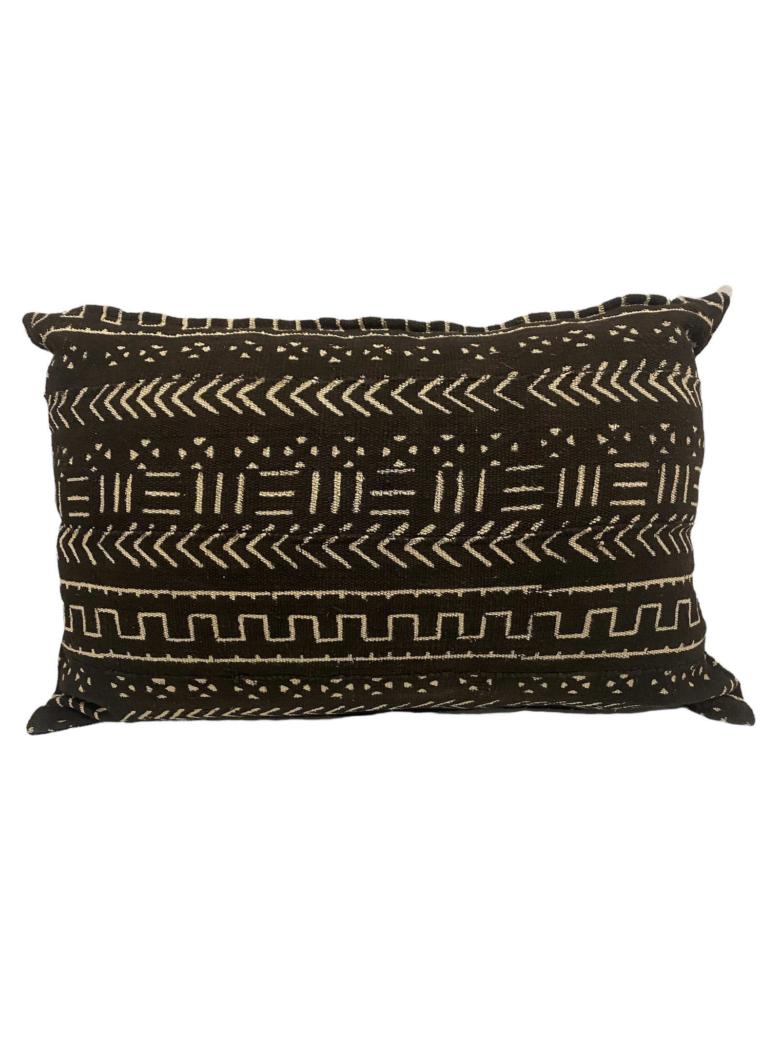 Mud Cloth Handwoven cushion - (184.12) Black