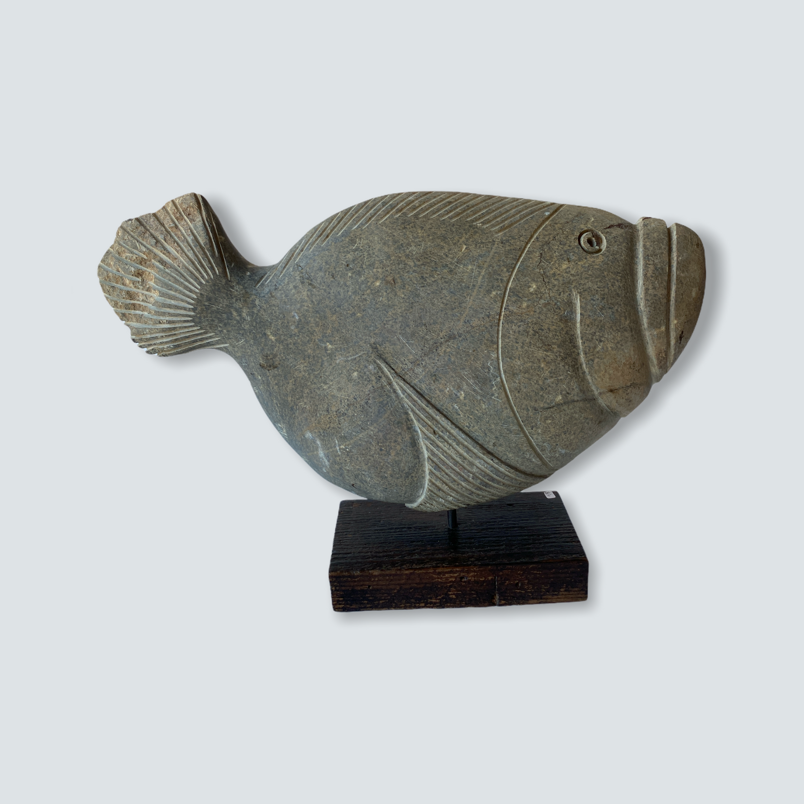 Stone Fish Sculpture - Zimbabwe (04) L