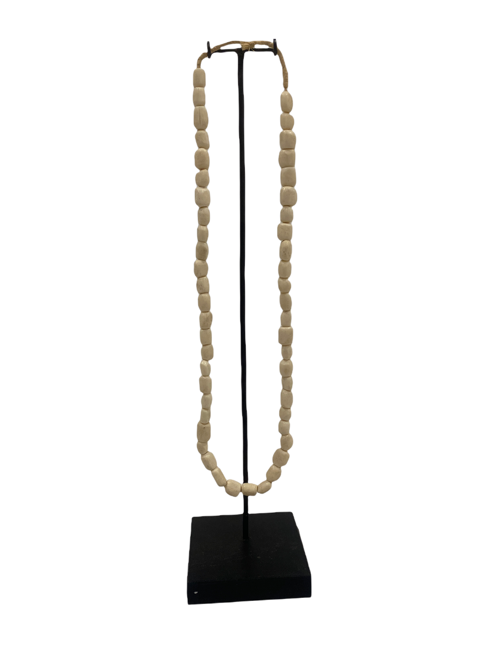 Kenya Beads Necklace  - Square bead white (48.1)