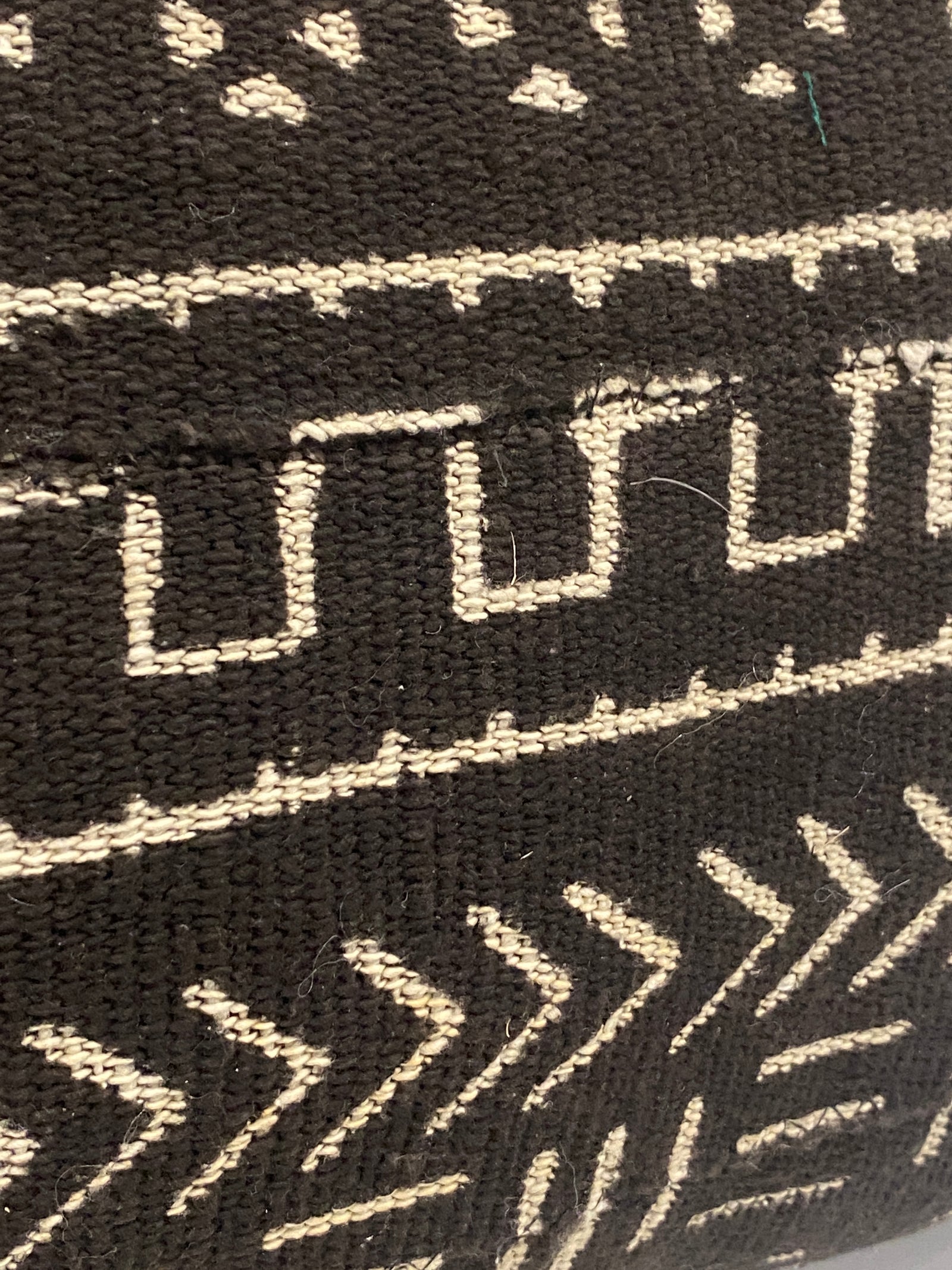 Mud Cloth Handwoven cushion - (184.11) Black