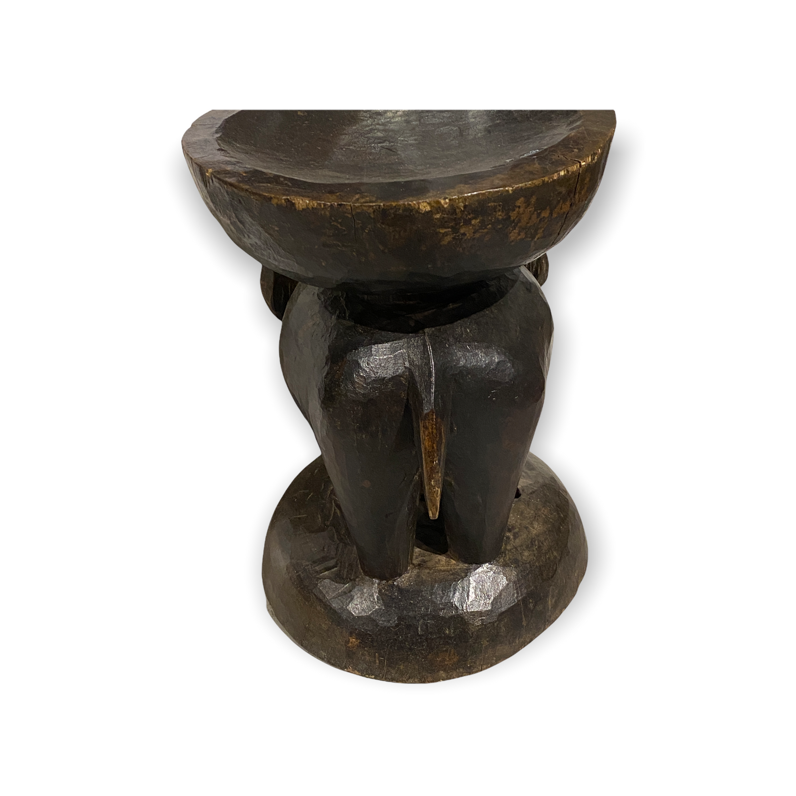Old Tonga stool — side view