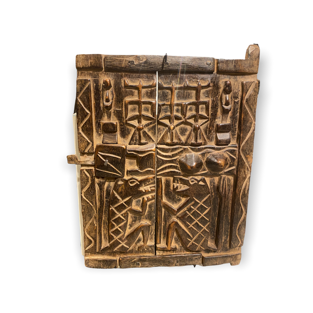 Dogon Granary door - old carving (01)