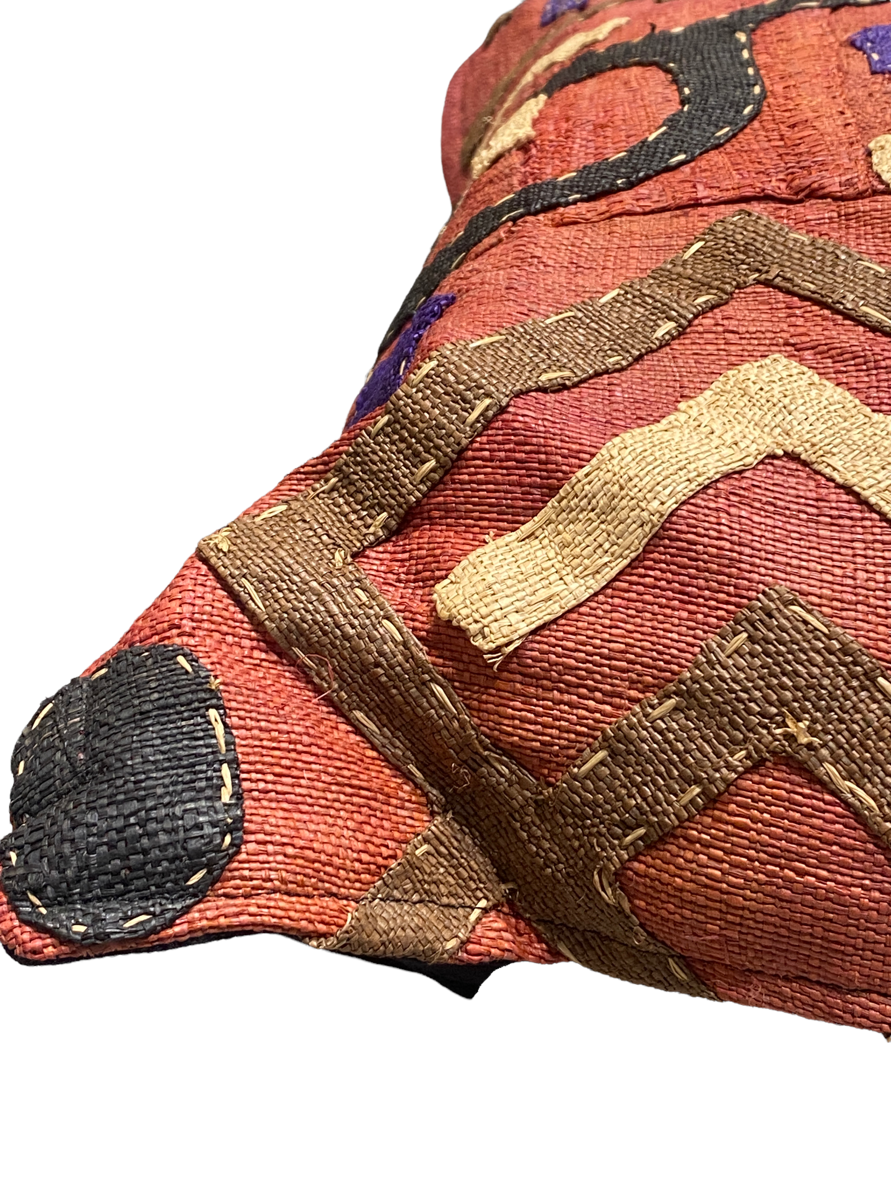 African Kuba Cloth cushion 60x60cm (01)