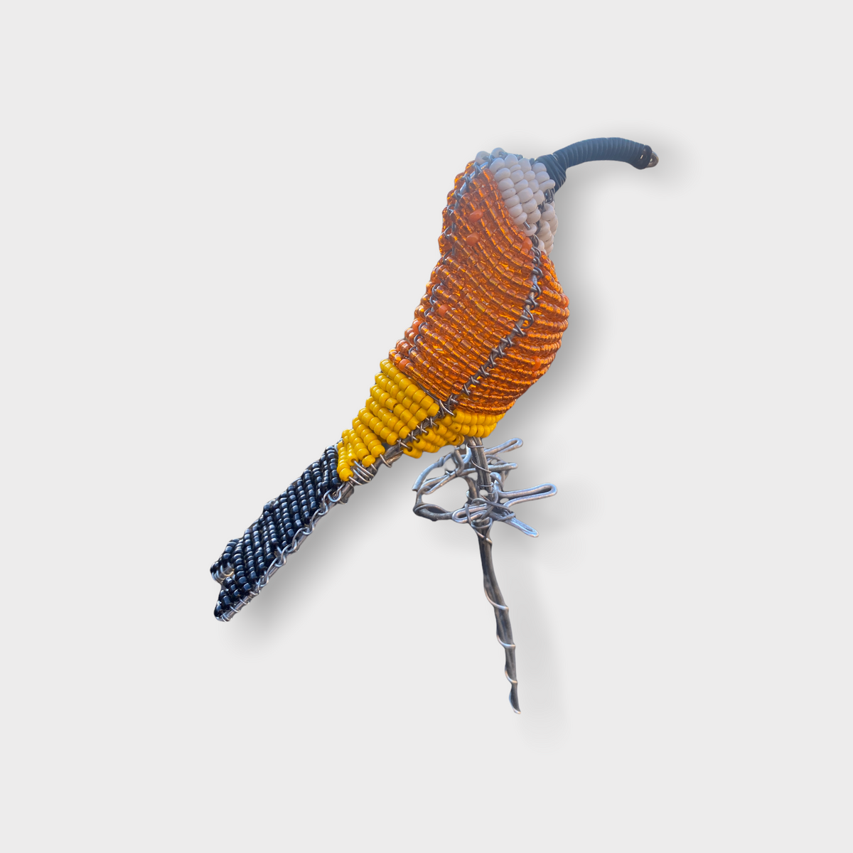Beaded Garden Birds - South Africa - Orange/Yellow