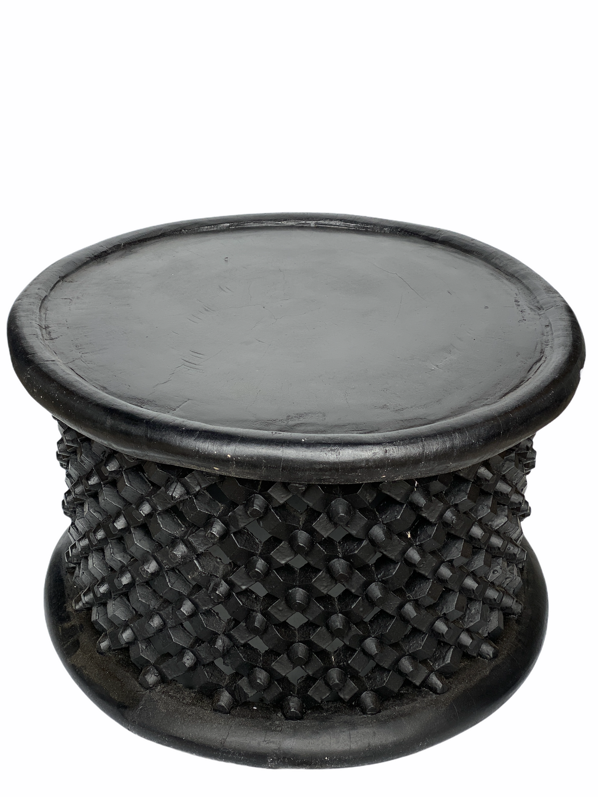 Bamileke Table - L- 65cm - Black handmade