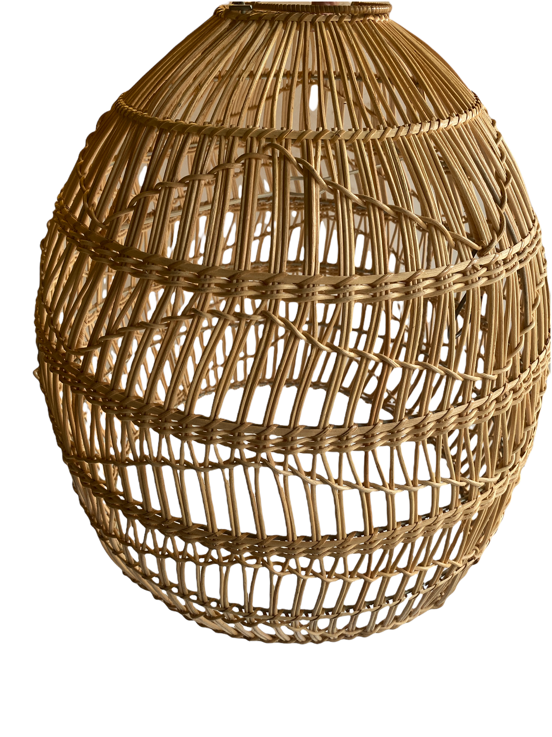 Rattan Wave pendant - natural - Small