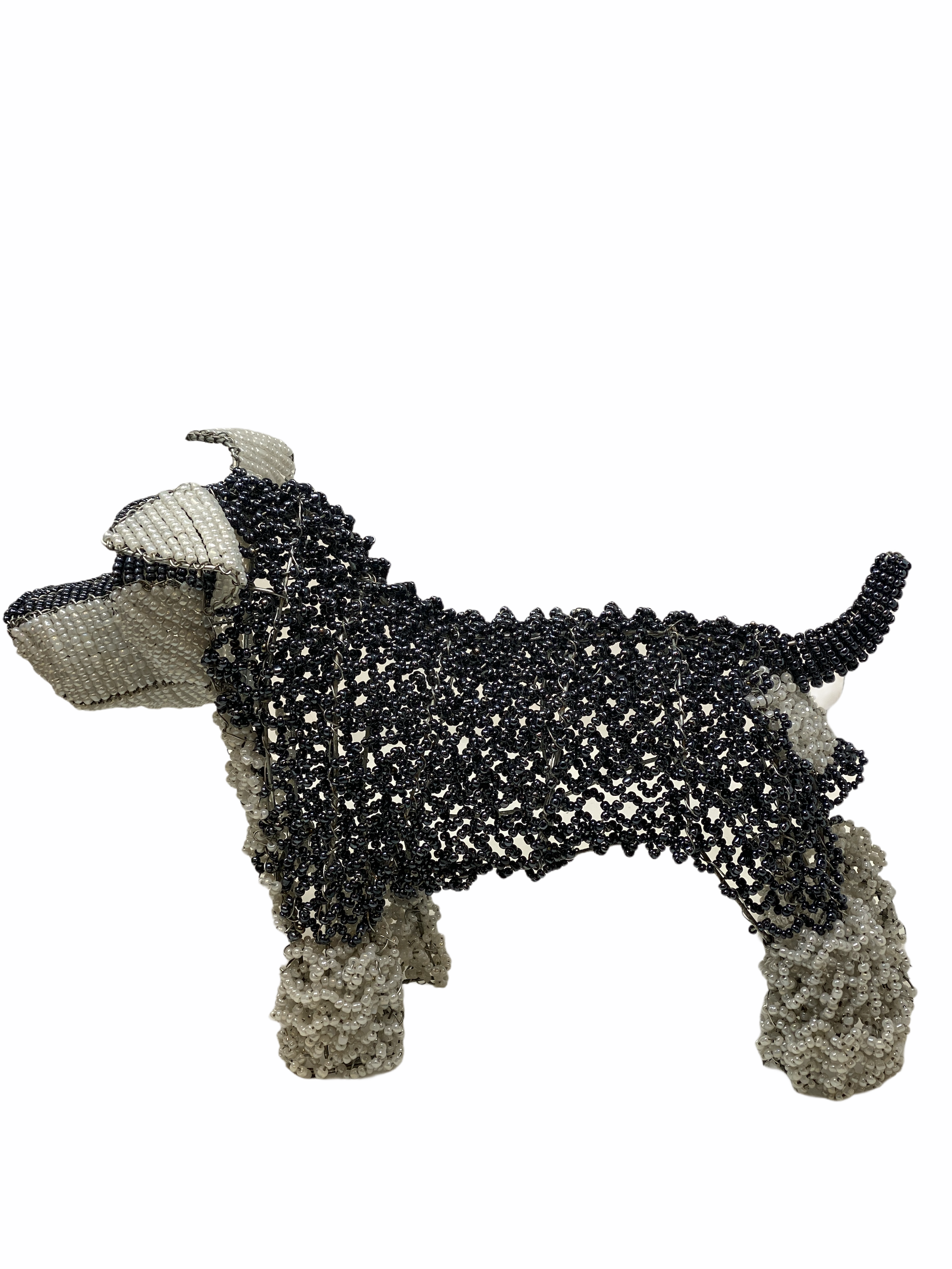 Hand Beaded Dog Sculpture - Terrier