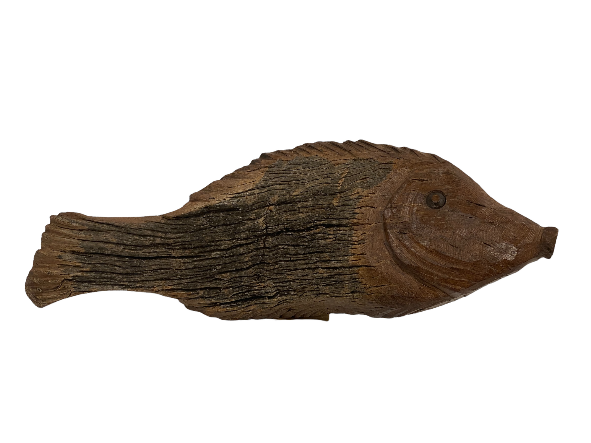 Driftwood Hand Carved Fish - M (1201)