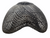 Black Rattan clam shell pendant Large