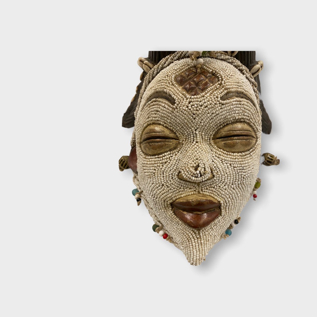 Punu Mask - beaded - Gabon (108.3)