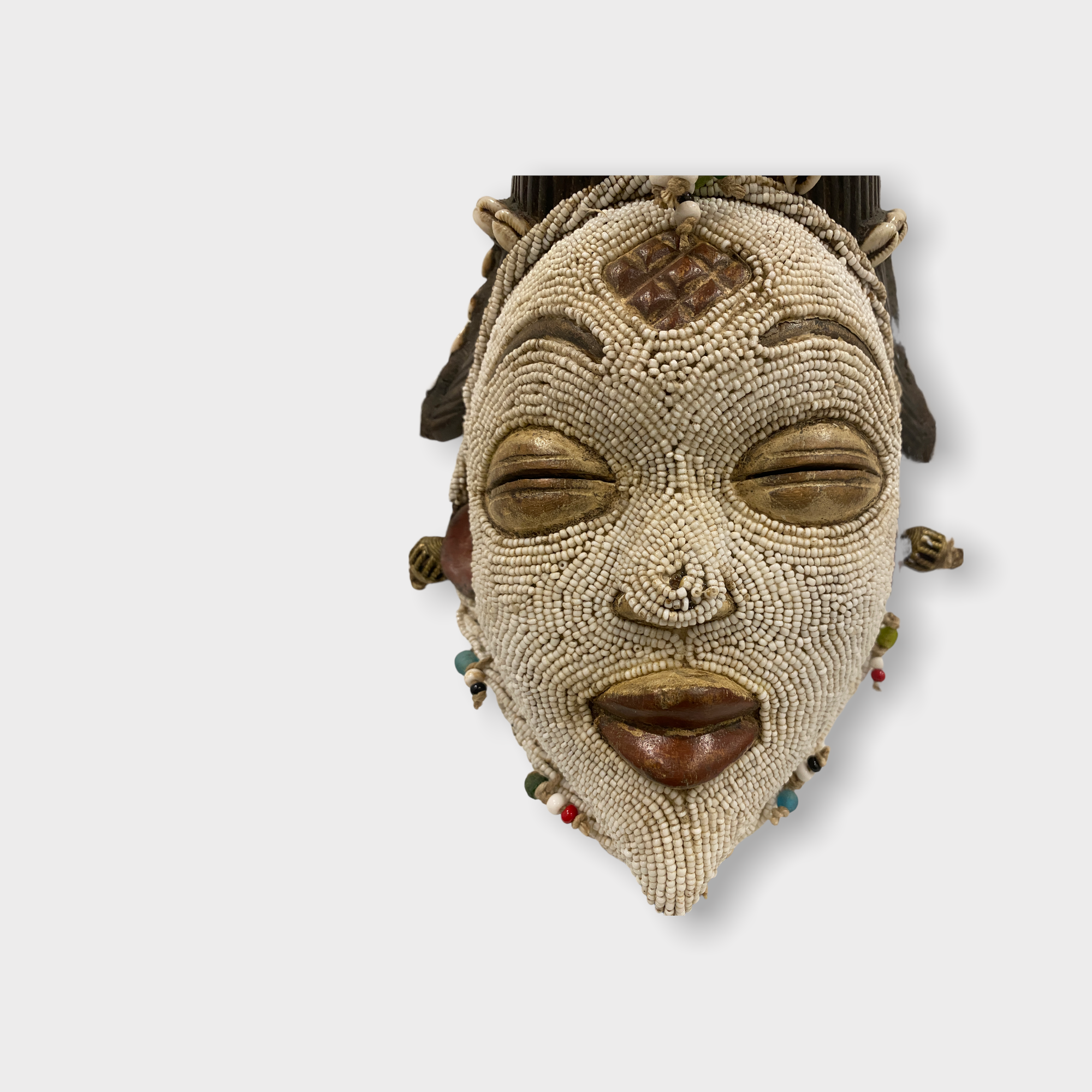 Punu Mask - beaded - Gabon (108.3)