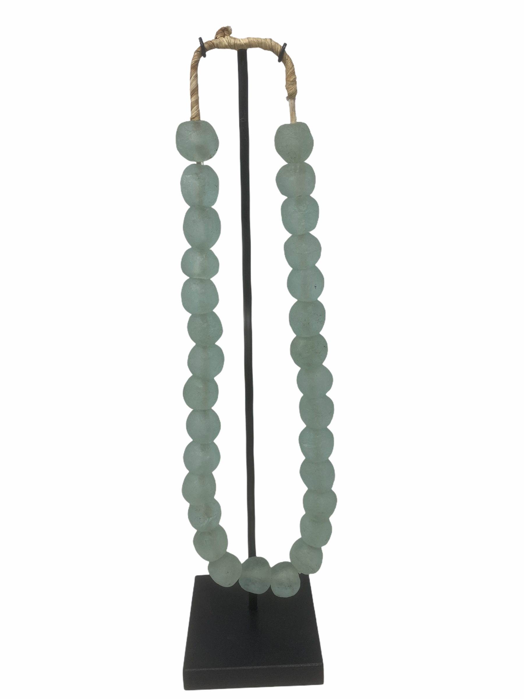 Ghana glass bead necklace - Turquoise M