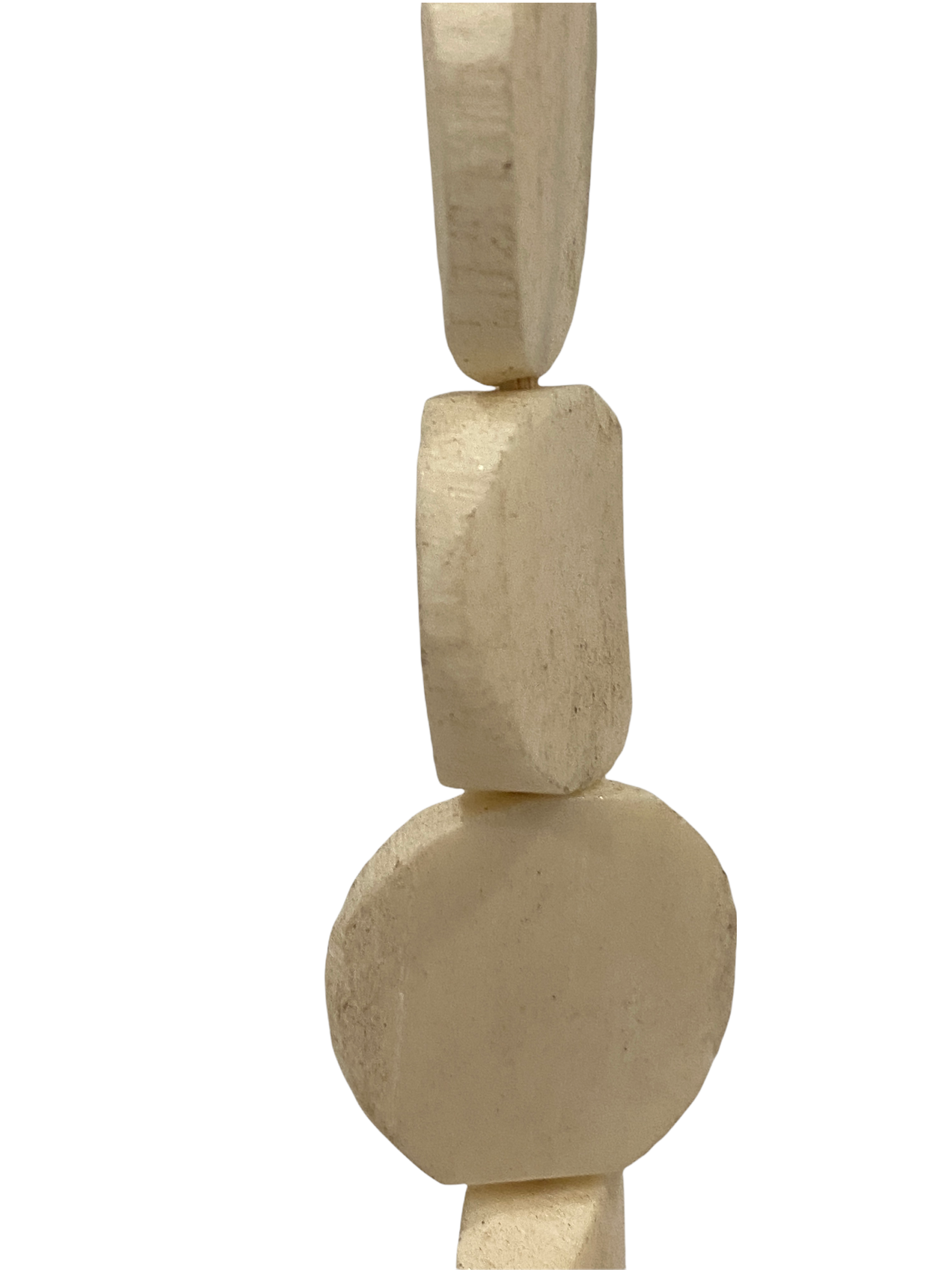 Kenya Beads Necklace - Disc shaped White (47.2)