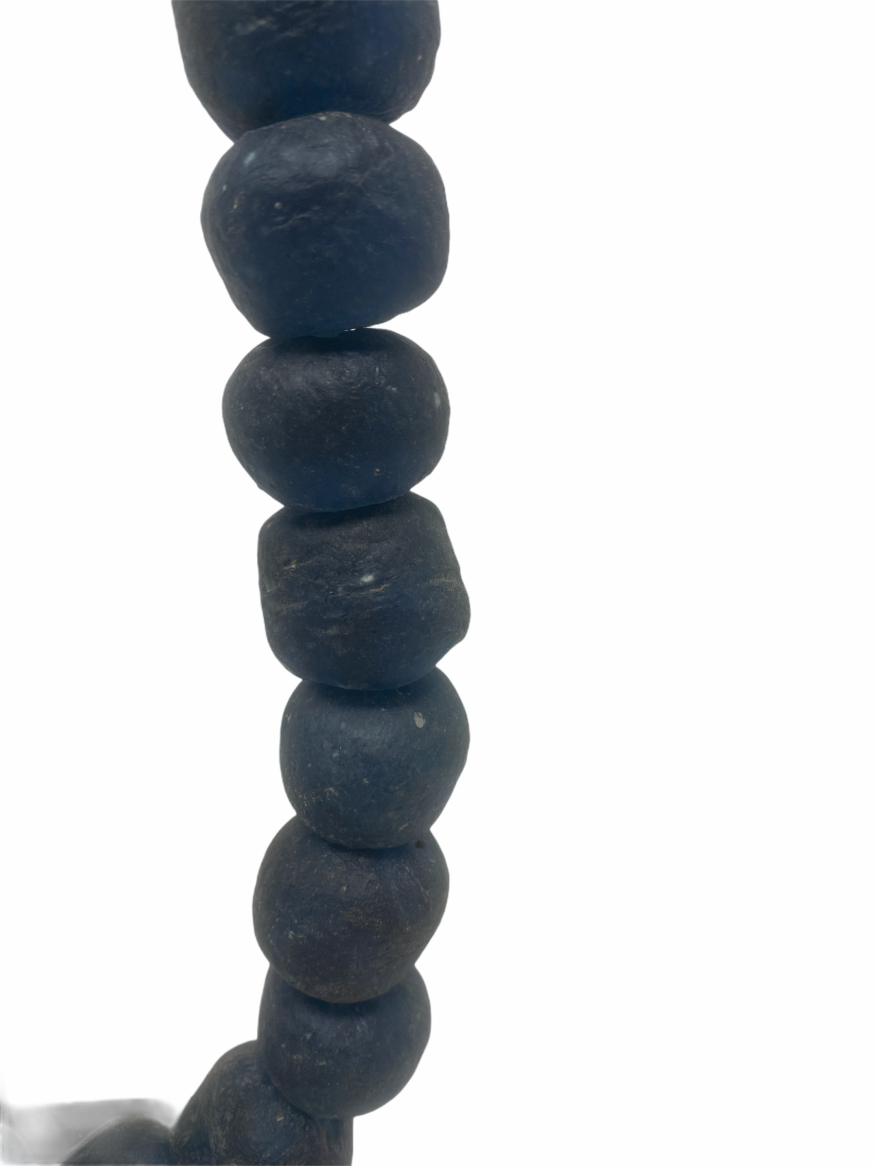 Ghana Glass beads Ocean blue - Large