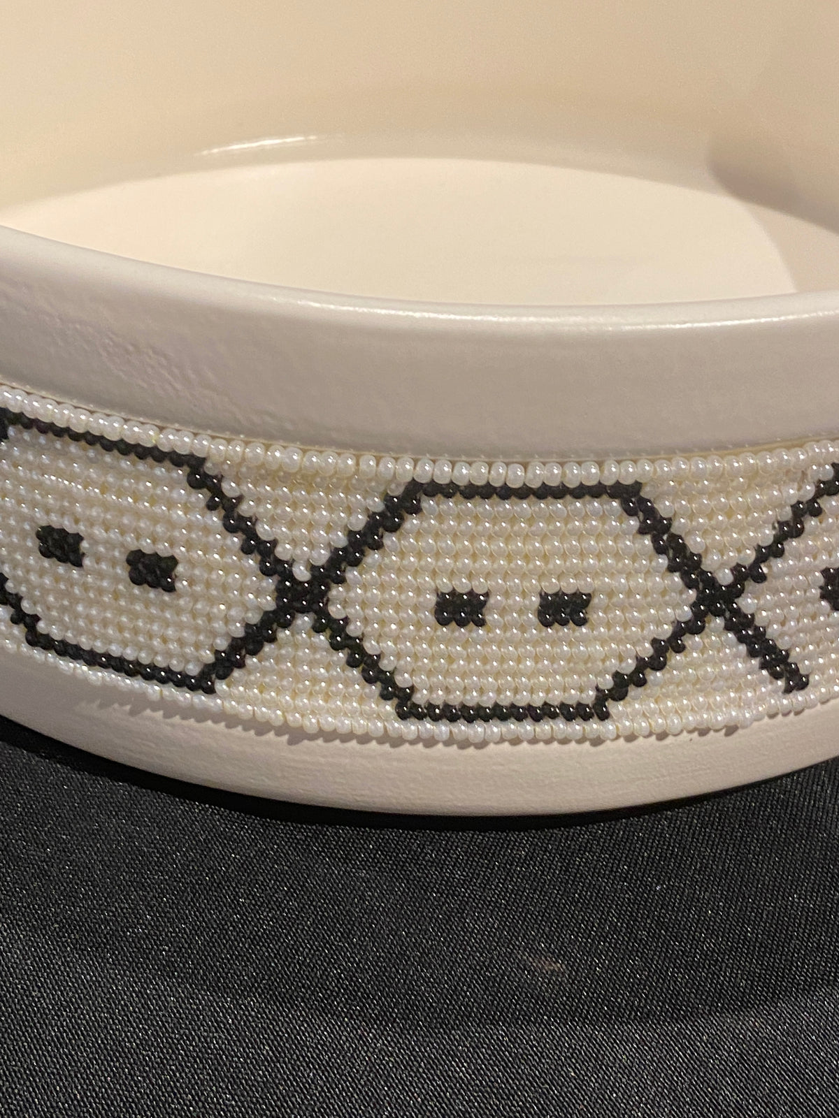 Contemporary Ceramic Beaded Bowl