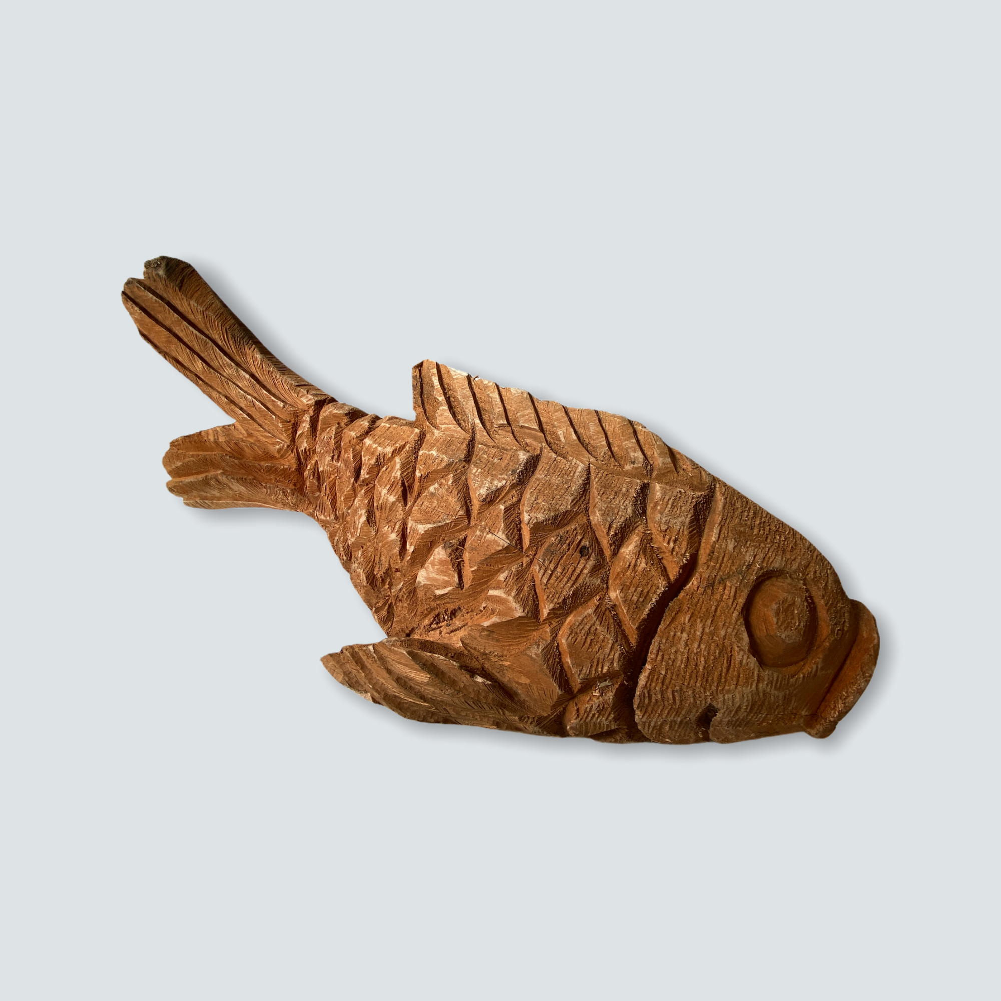 Mozambique hand carved Fish sculpture - S (02)