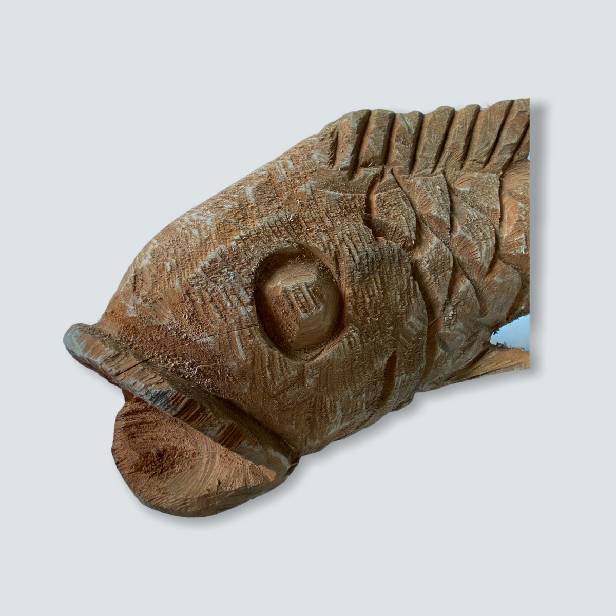 Mozambique hand carved Fish sculpture - S (02)