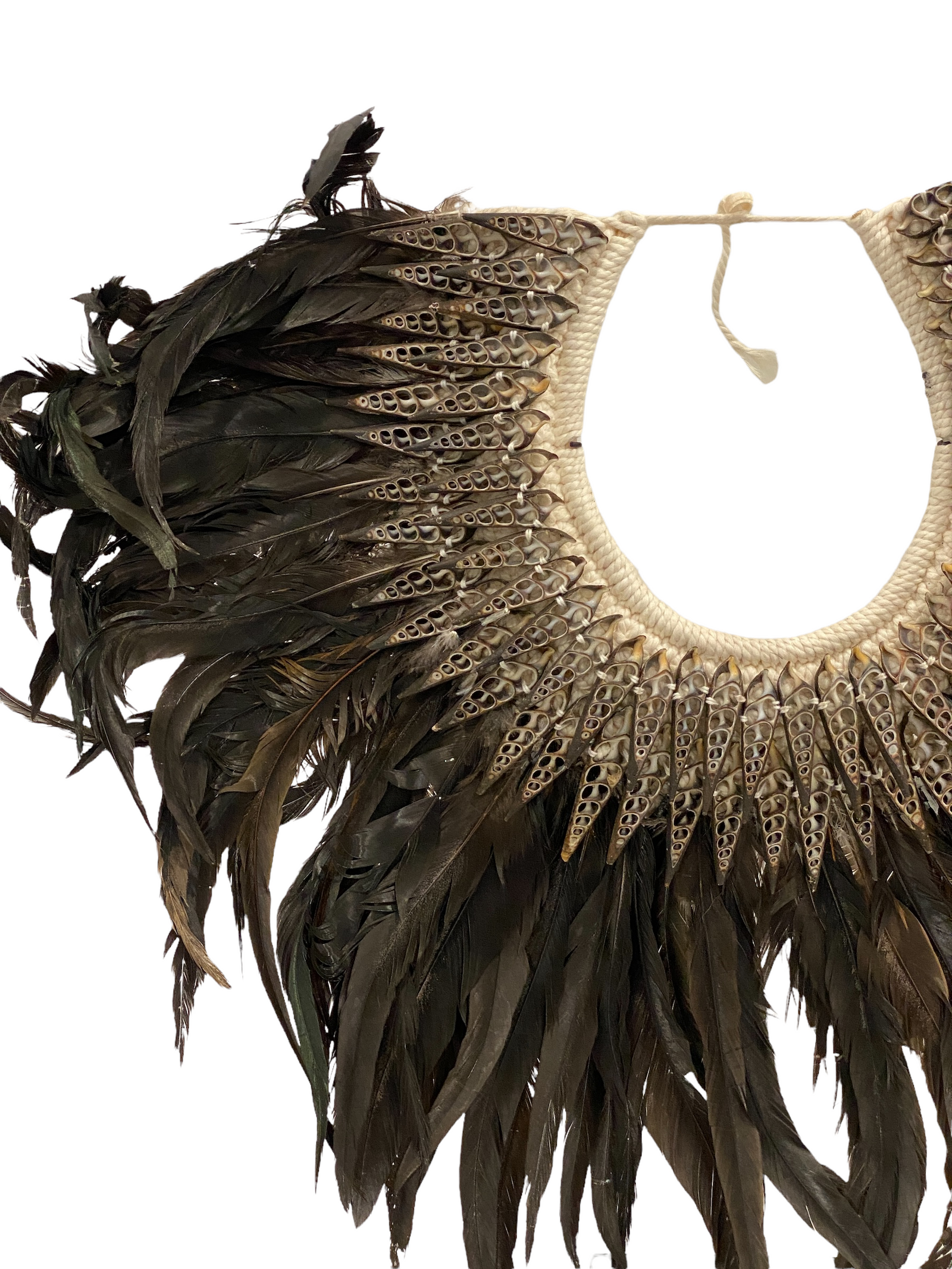Handmade Feather & Shell necklace (2202)