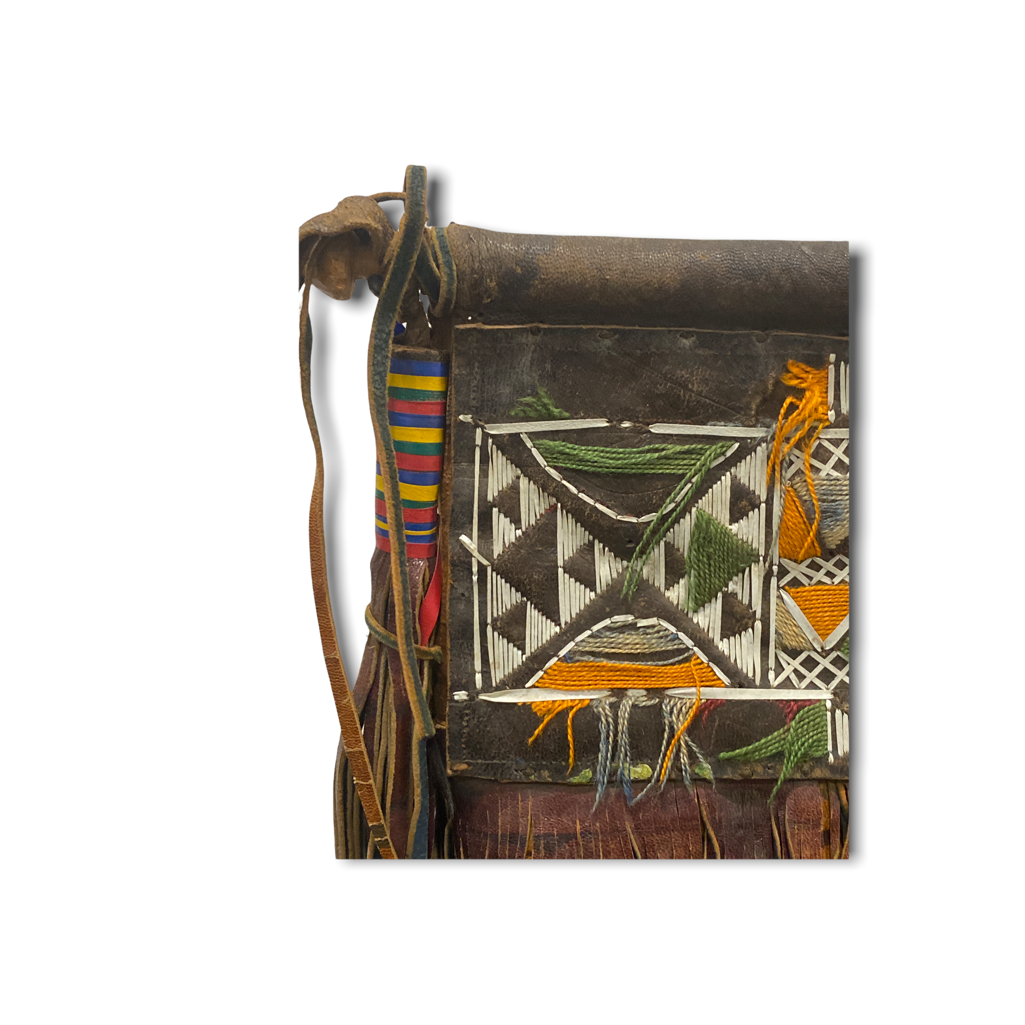 Tuareg - Antique leather panel tent decor (191.1)