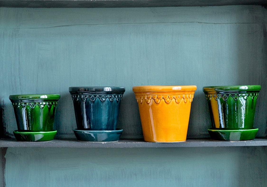 Copenhagen glazed pot - Yellow