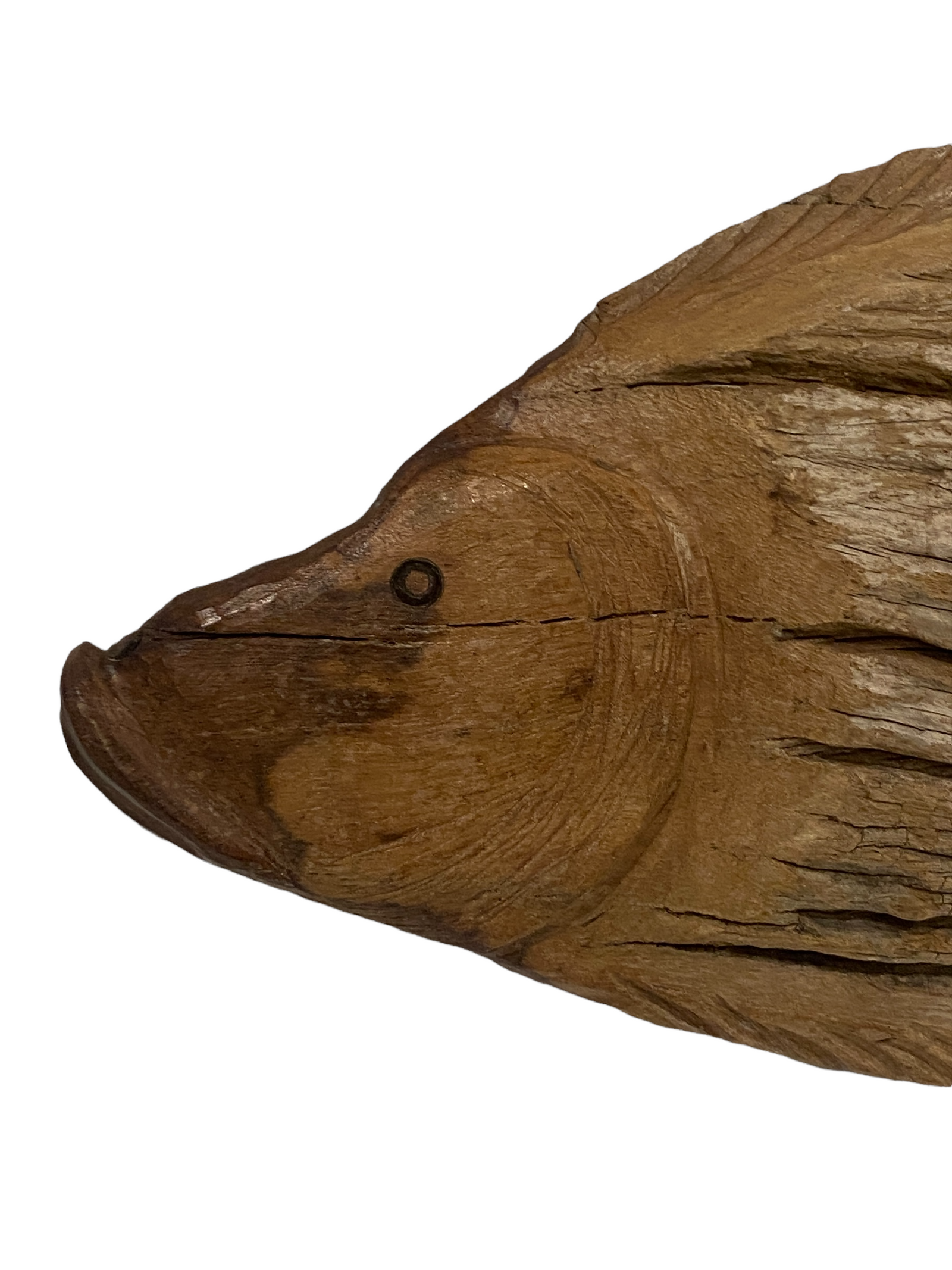 Driftwood Hand Carved Fish - (13.1) Large