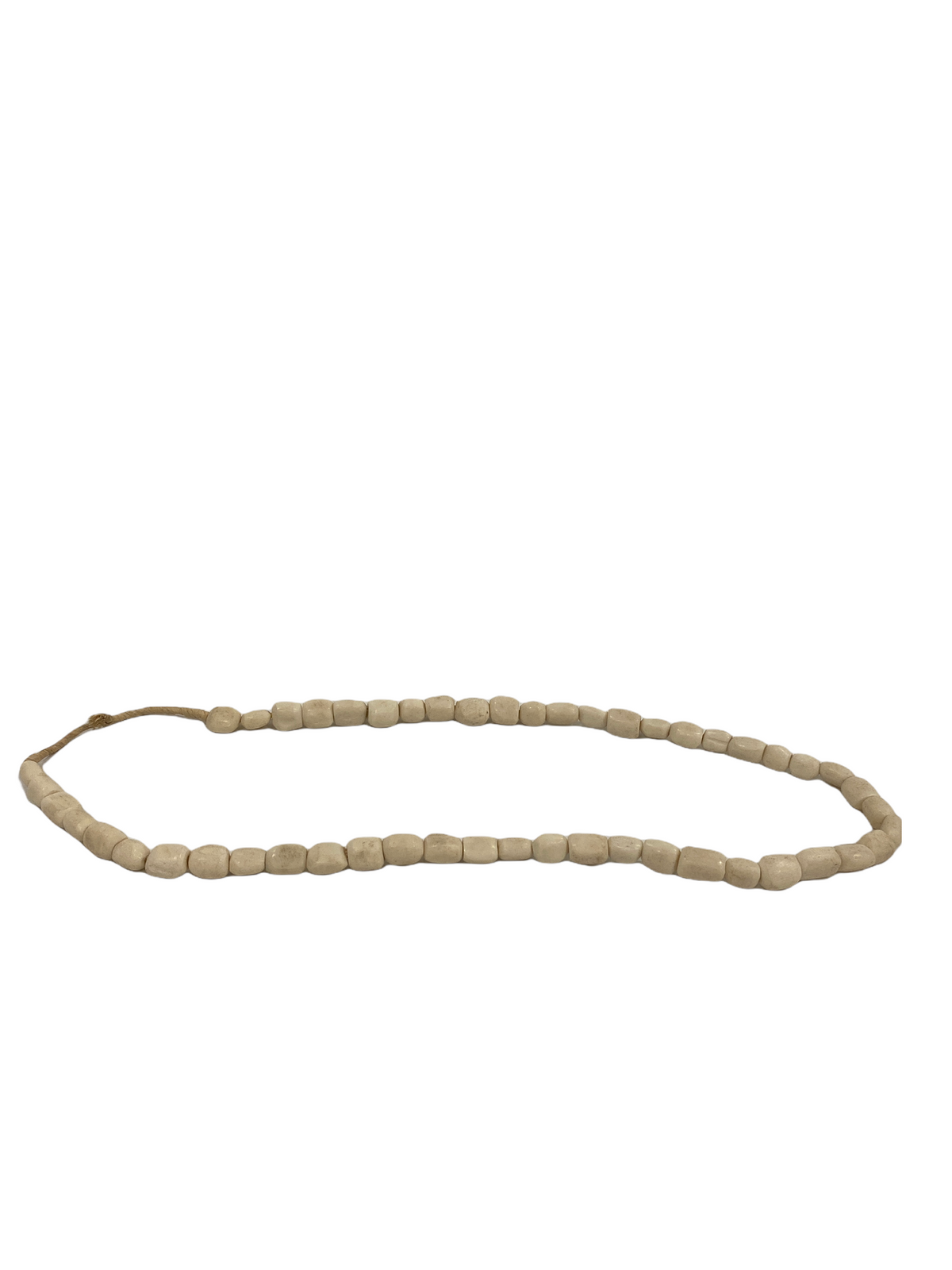 Kenya Beads Necklace  - Square bead white (48.1)