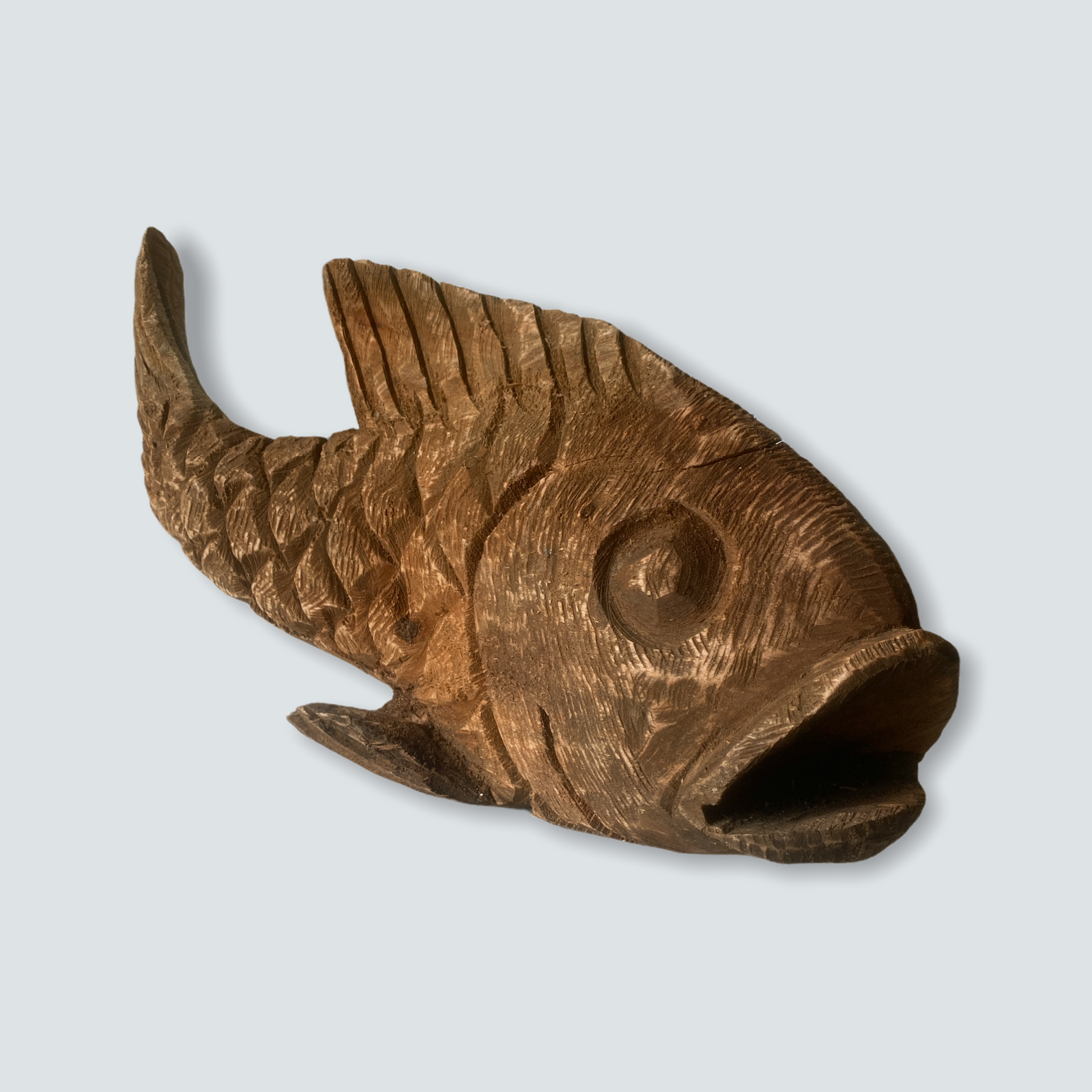 Mozambique hand carved Fish sculpture - S (04)