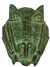Benin Leopard Head Bronze - Sculpture (20.1)