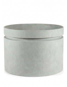 Fibre grey round planter