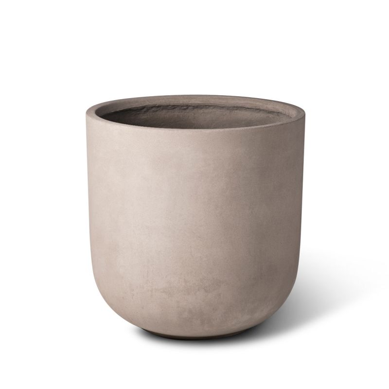 Industrial-look cement planter in reinforced concrete, for indoors or out
