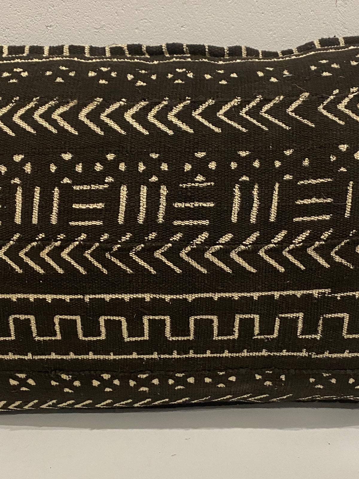 Mud Cloth Handwoven cushion - (184.12) Black