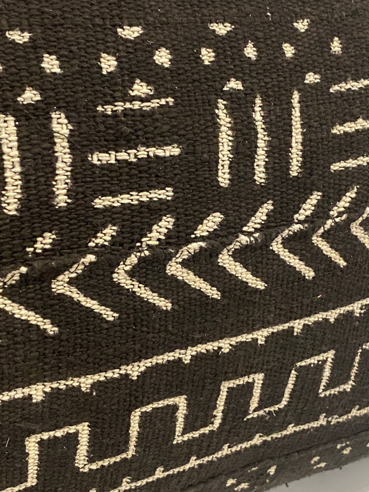 Mud Cloth Handwoven cushion - (184.12) Black