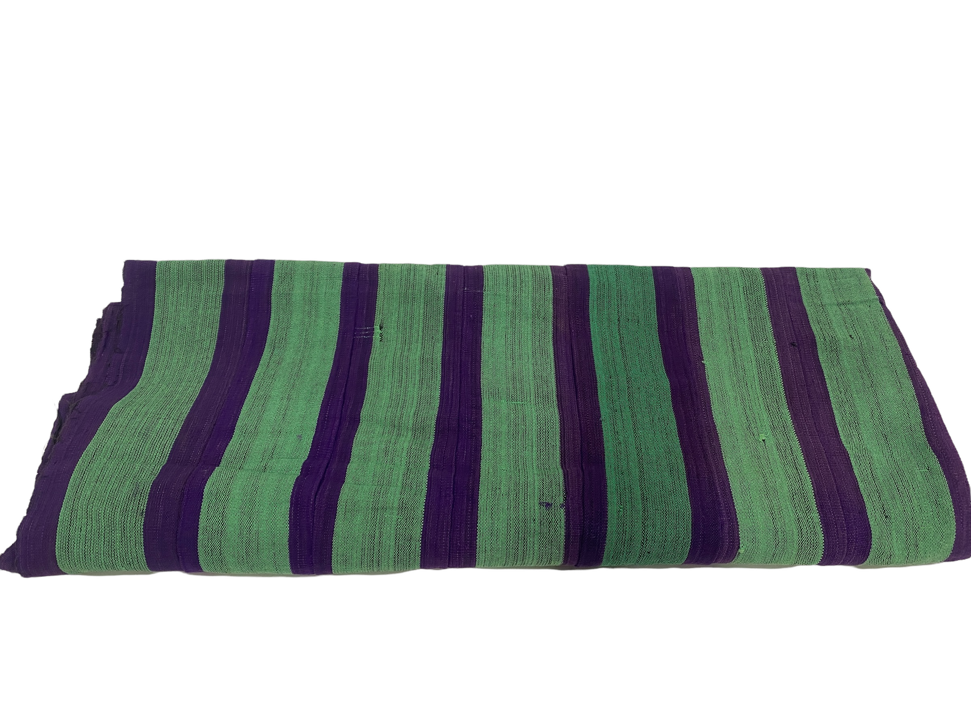 Ashoke (Aso Oke) Cloth Green and purple (106.3)