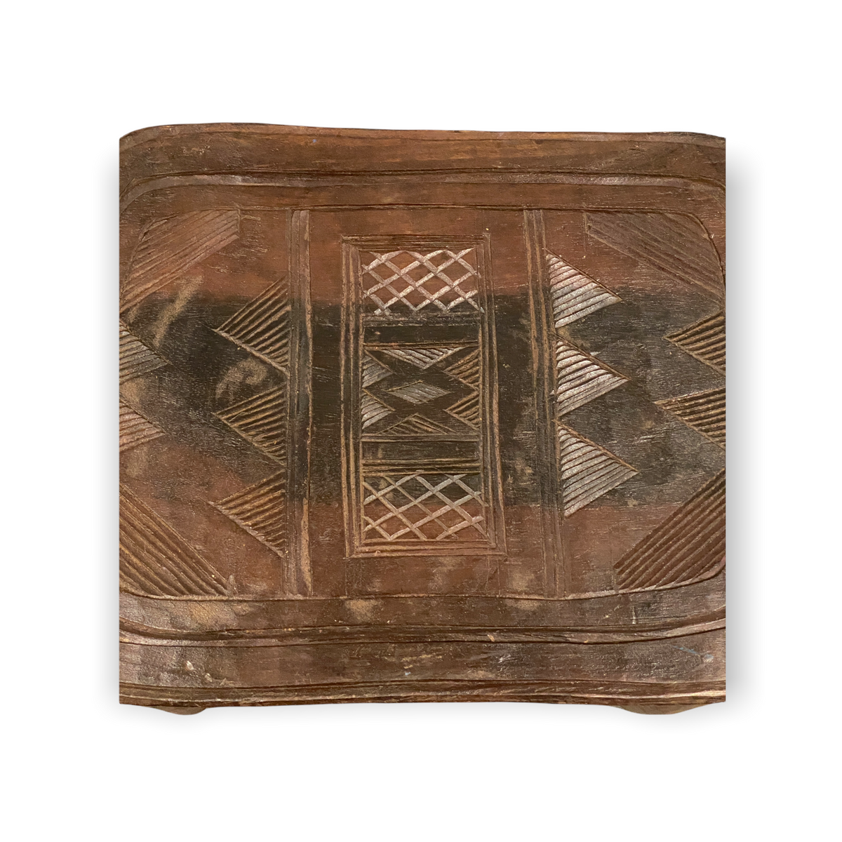 Nupe Table Stool- Square engraved (01)