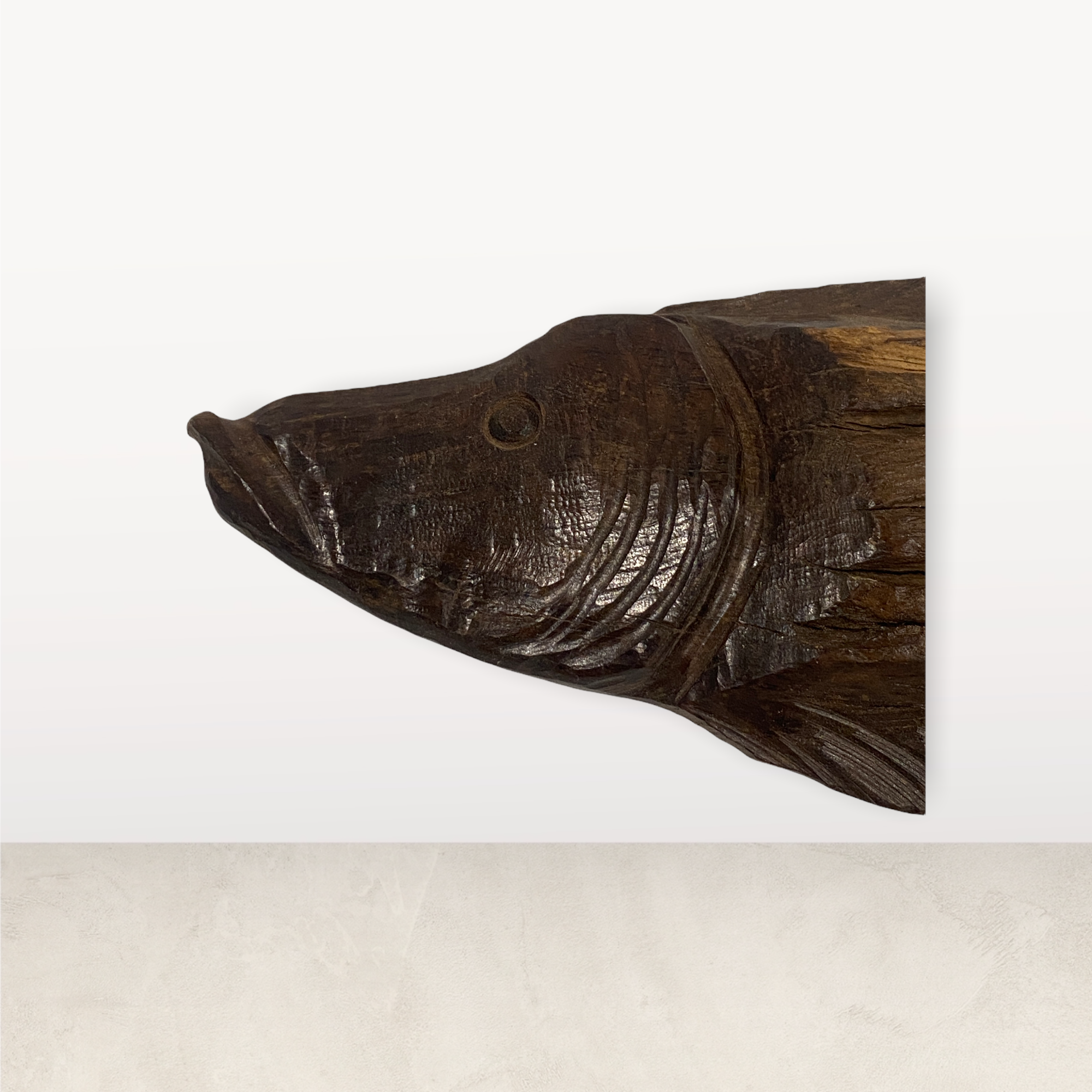 Driftwood Hand Carved Fish - (S01.4)