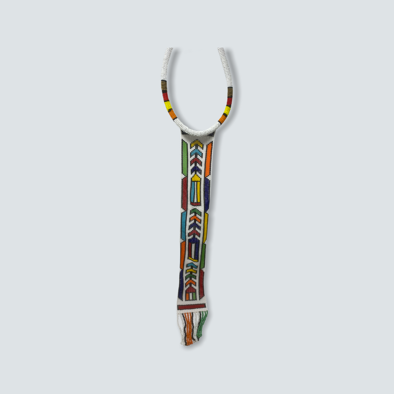 Oversized handmade Ndebele/Zulu beaded necklace from South Africa