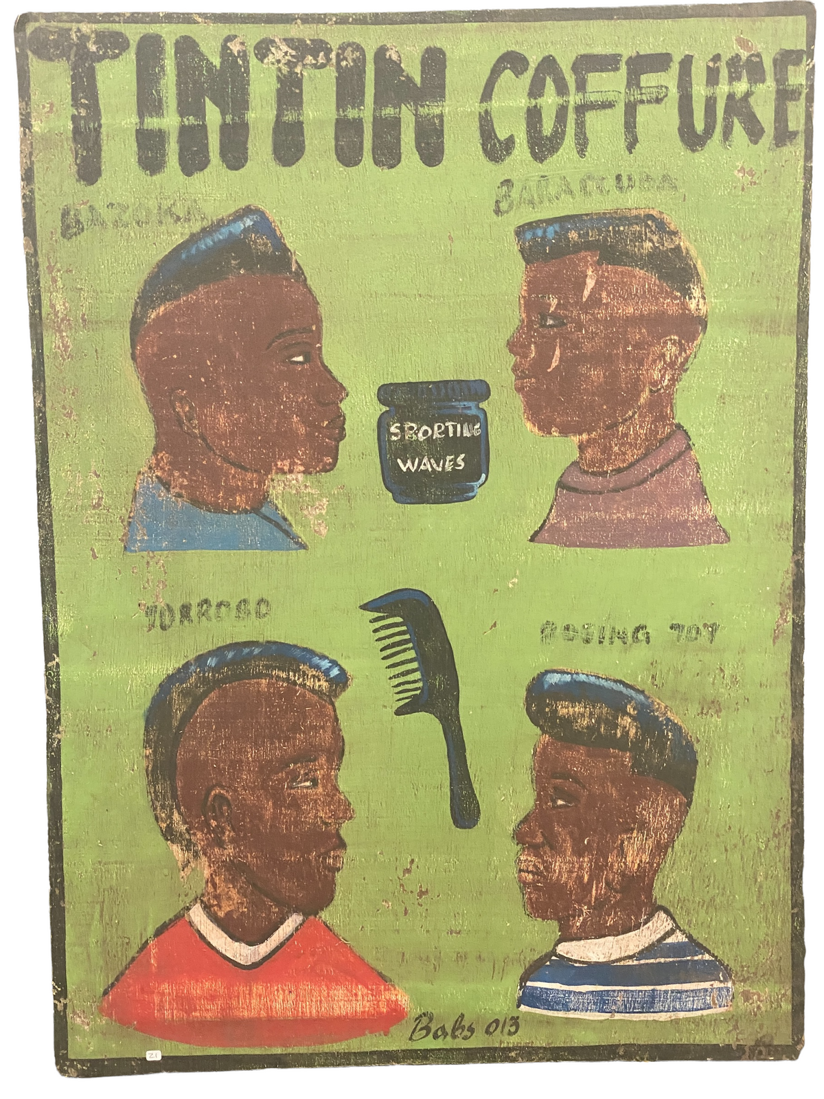 Vintage African Barber Shop Signs