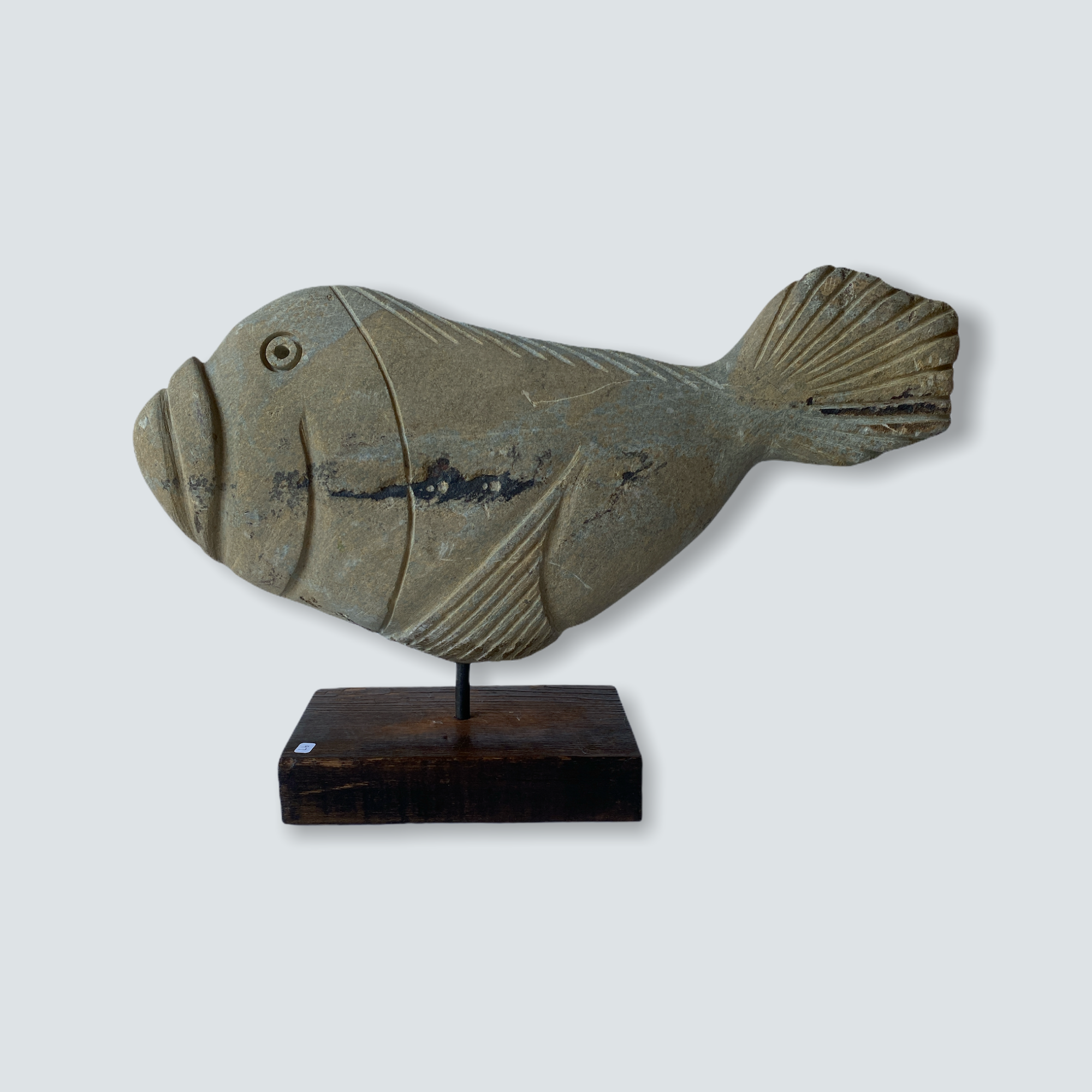 Stone Fish Sculpture - Zimbabwe (06) M