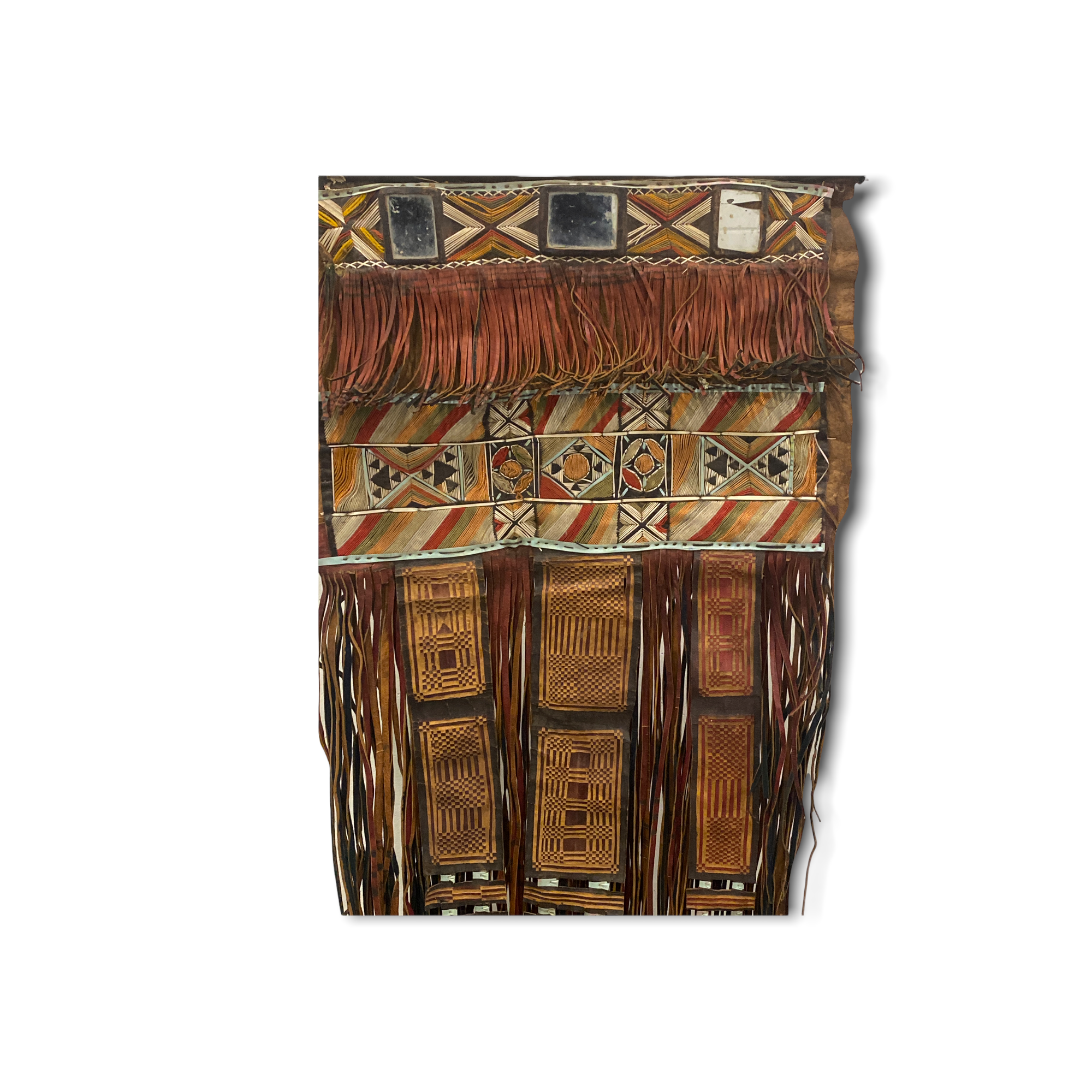 Tuareg- Antique leather panel tent decor (191.5)