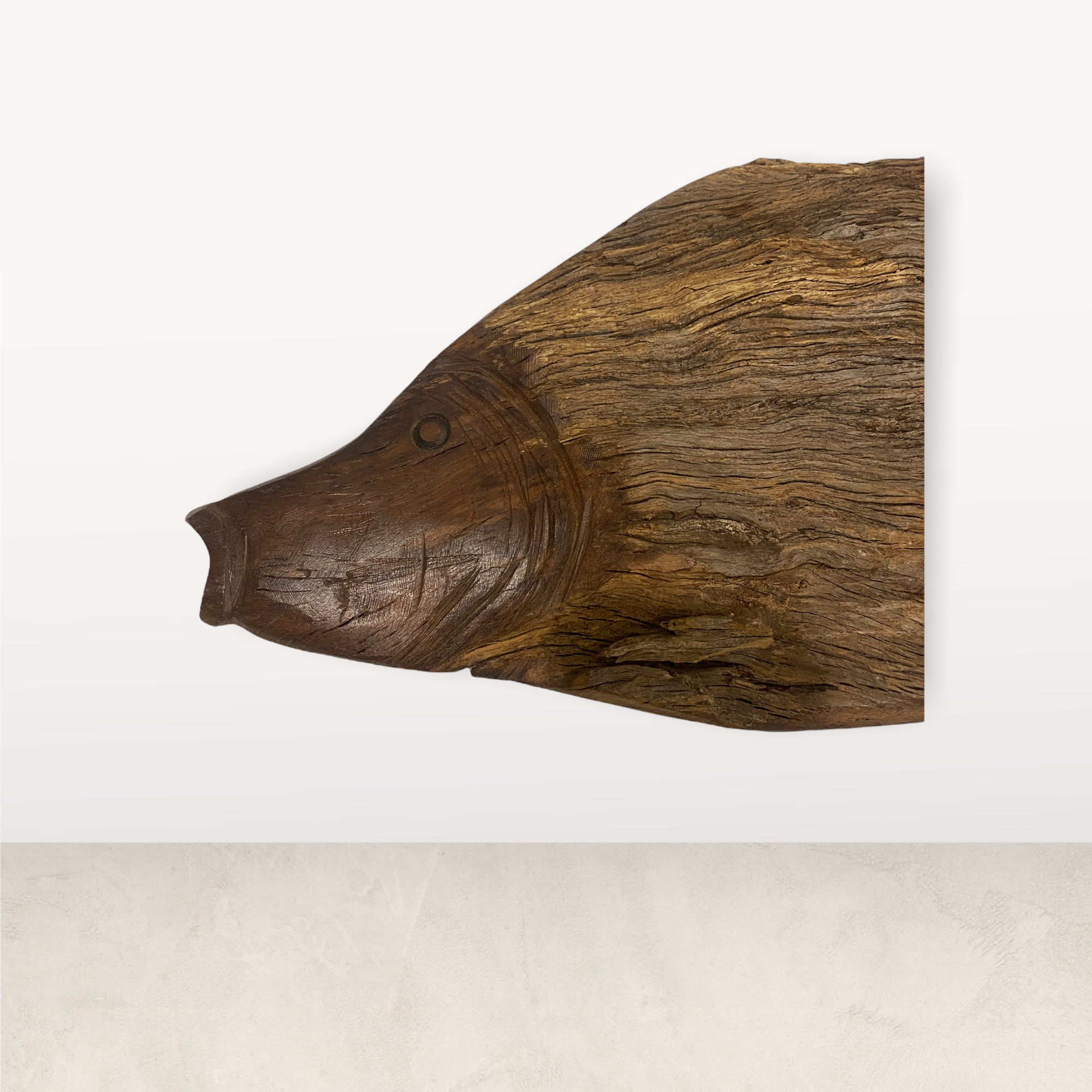 Driftwood Hand Carved Fish - (L11.8)