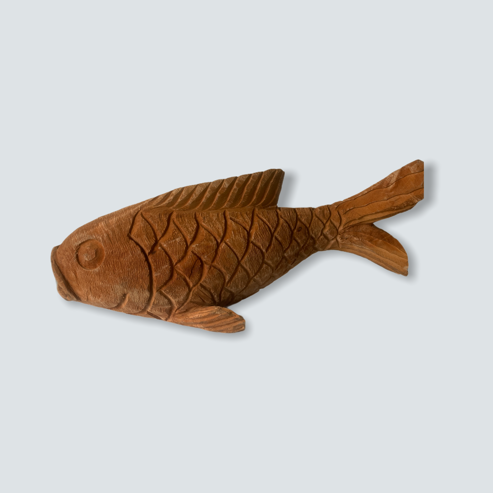 Mozambique hand carved Fish sculpture - L (02)